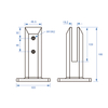 Square Stainless Steel Mini Post