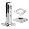 Glass spigot for stairs: Use 12-millimeter glass with adjustable bevels to support the glass at an angle